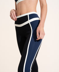 Mara Legging - Navy, Black & Ivory