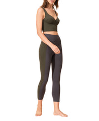Therese Legging - Charcoal & Olive