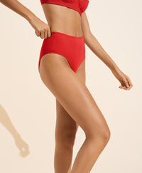 Valentine high waist swimwear bottoms - Scarlet