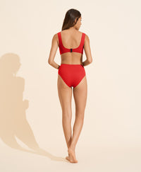 Valentine high waist swimwear bottoms - Scarlet