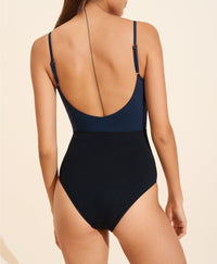 Philippine one-piece swimming costume - Navy & Black