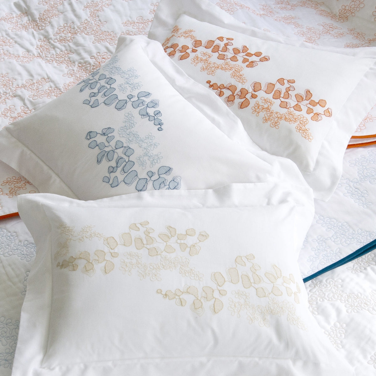 Taies d'oreiller Esquisse - Corail