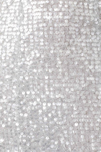 Estrella Capped Sleeve Sequin Dress - Silver