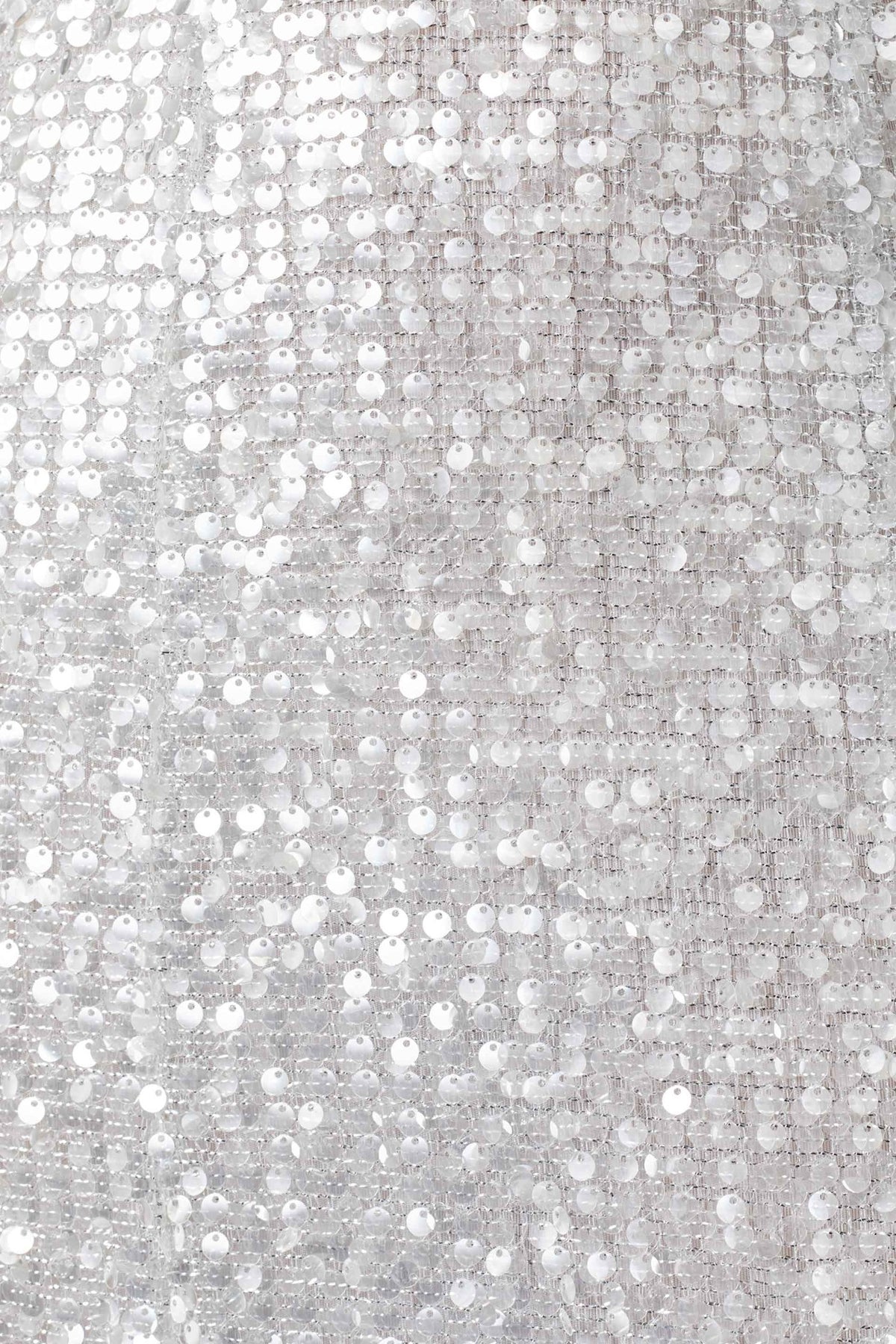Estrella Capped Sleeve Sequin Dress - Silver