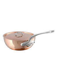 Sauteuse bombée 20cm M'150S en cuivre avec couvercle