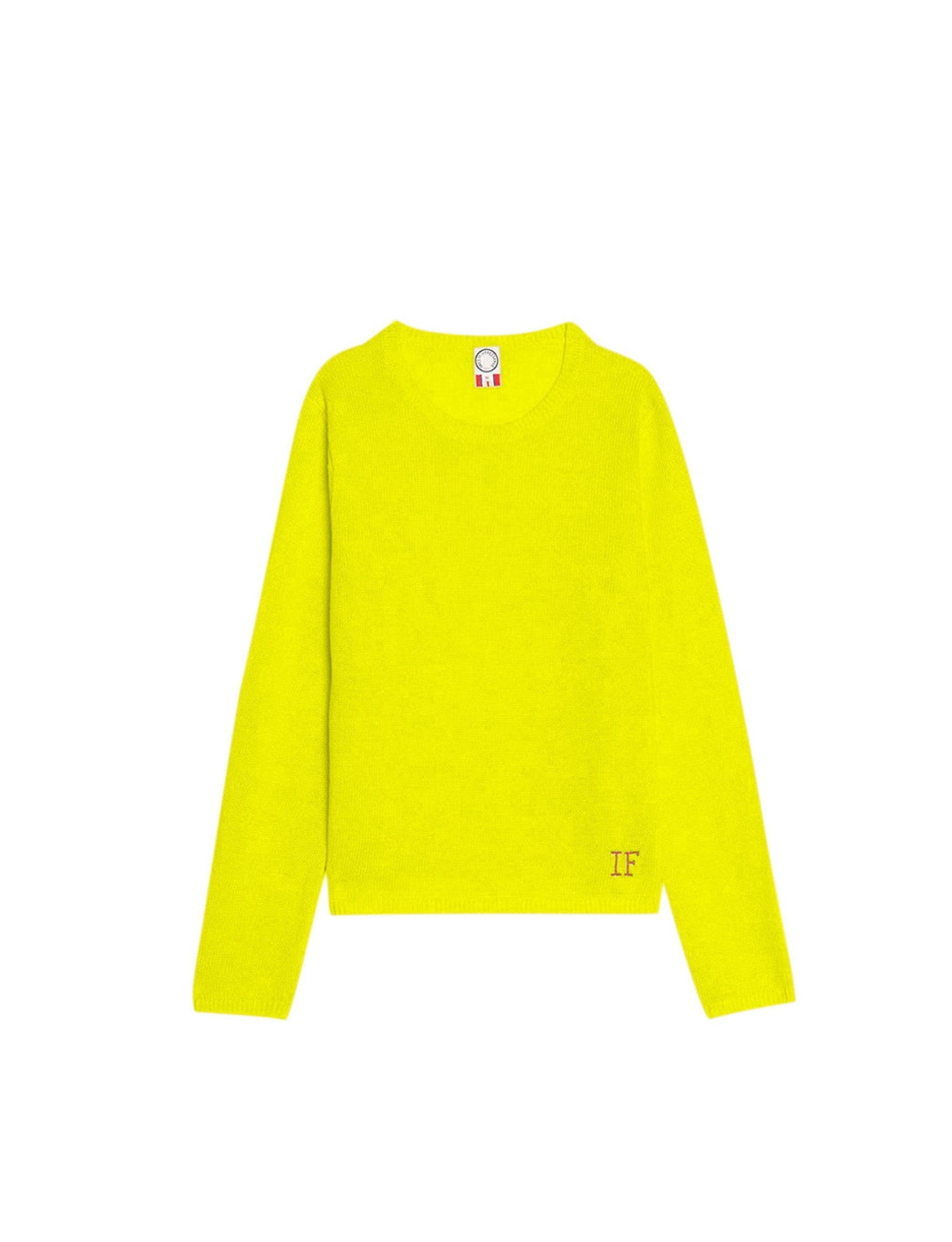 6qty RELIQUAT 50€ 25%  / Pull col rond Angelina en lin - Yellow