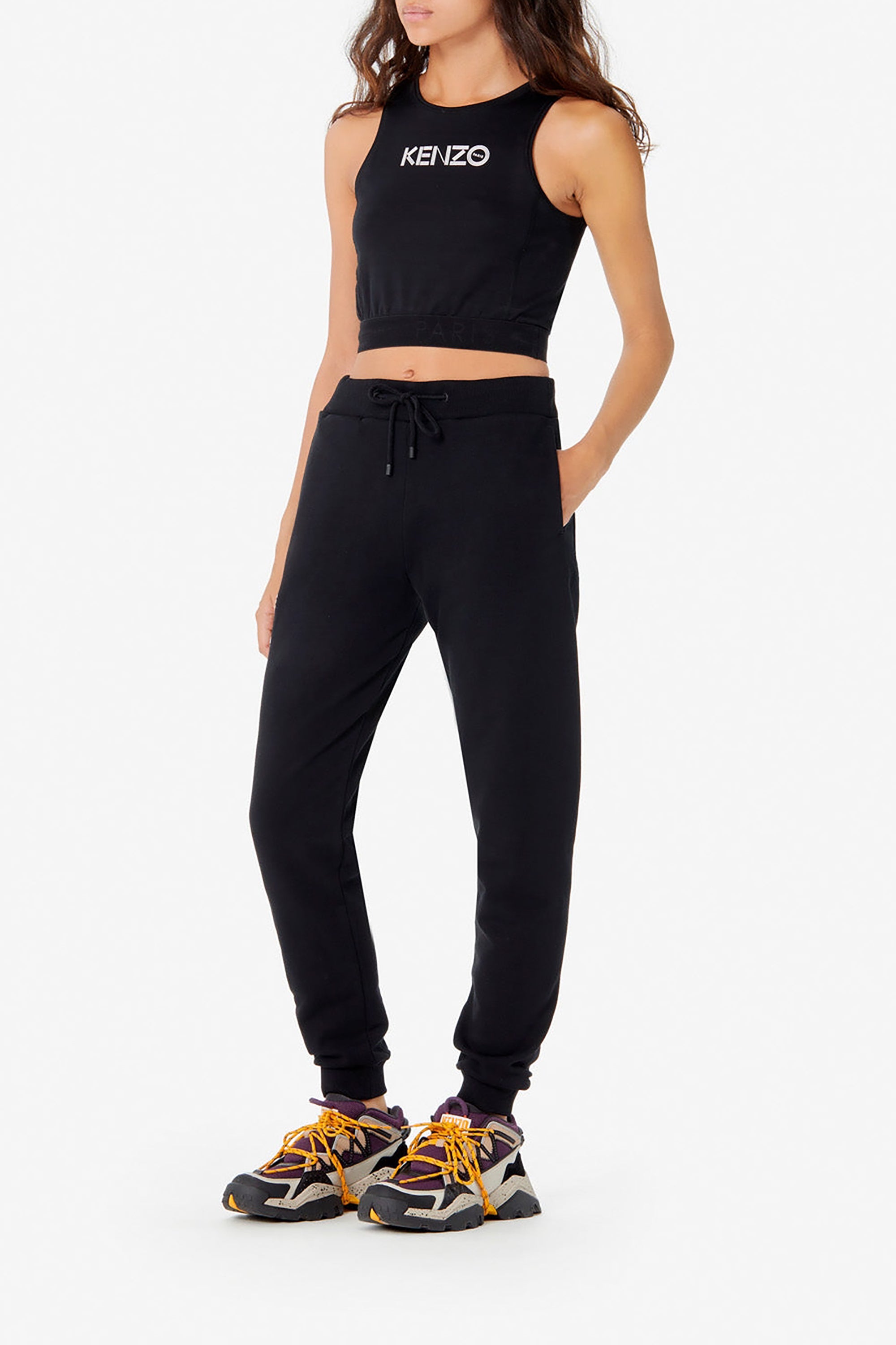Pantalon de jogging molleton Kenzo Logo - Black