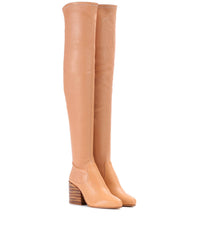 Nude / Cuissardes Matilda 100 en cuir - Nude