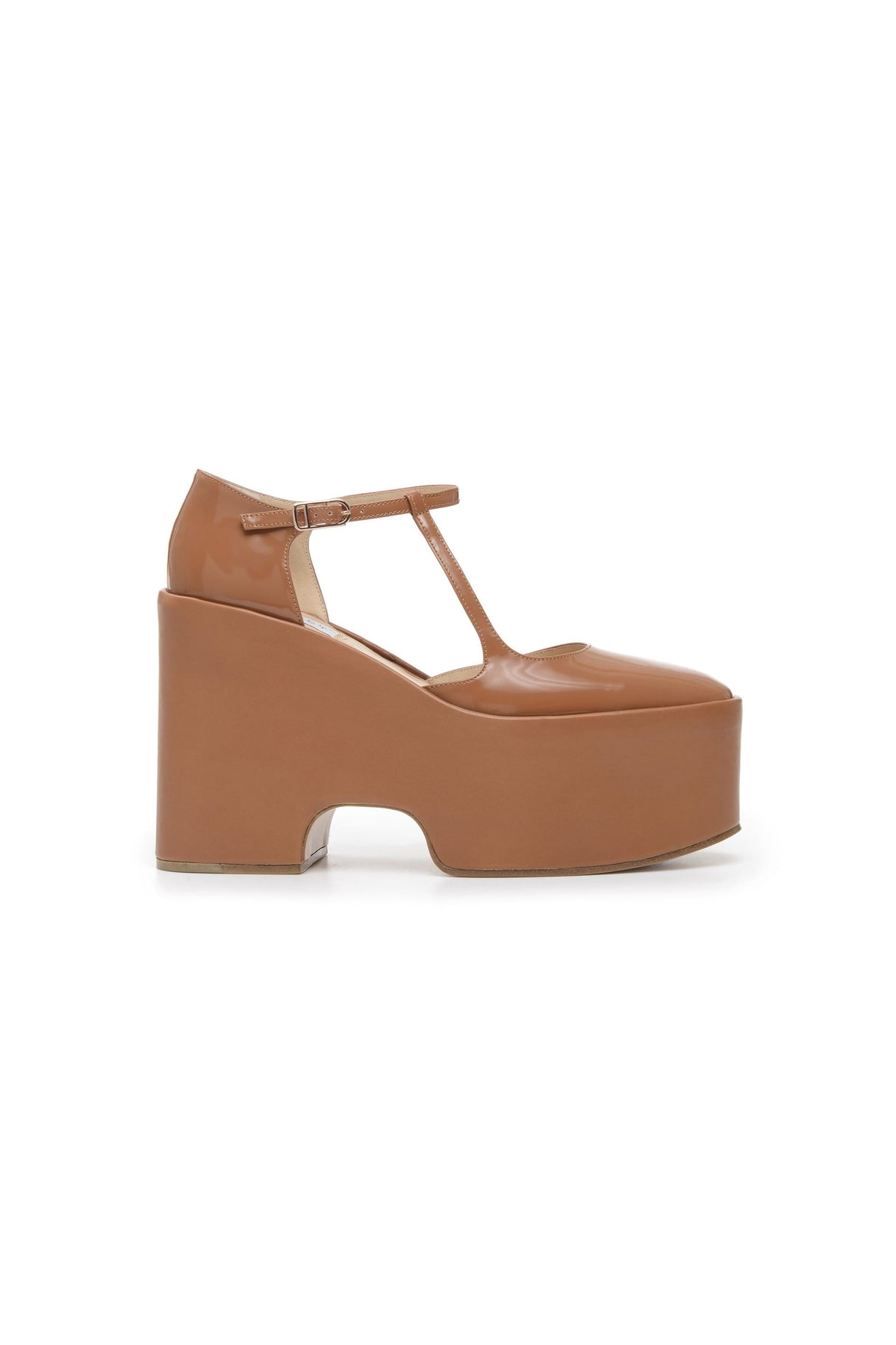 Golden Olive / Mary-jane à plateforme Cady en cuir - Golden Olive