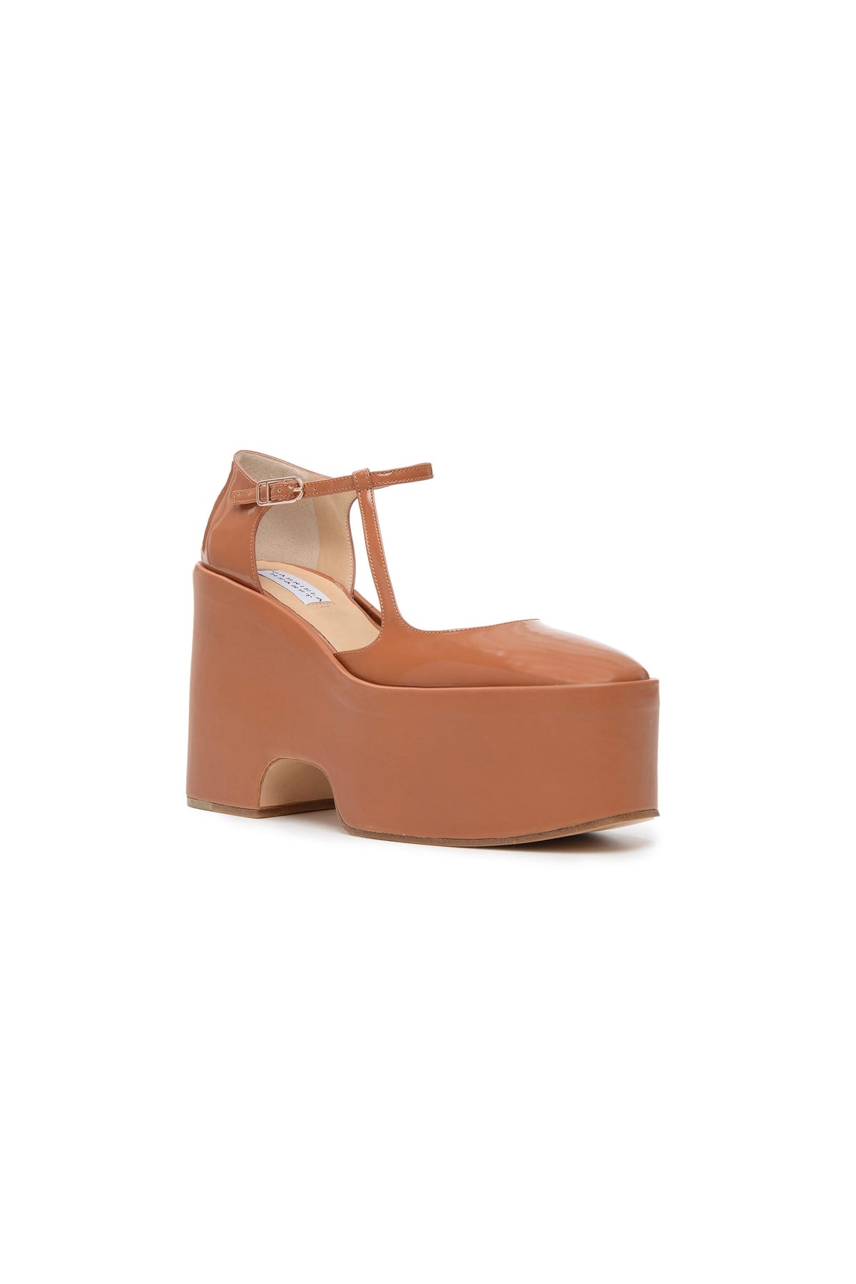 Golden Olive / Mary-jane à plateforme Cady en cuir - Golden Olive
