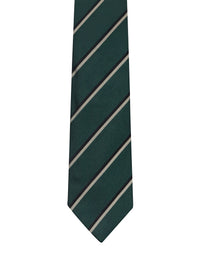 Striped silk tie - Green