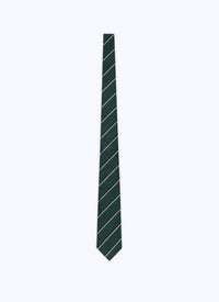 Striped silk tie - Green