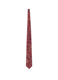 Silk satin tie - Bordeaux