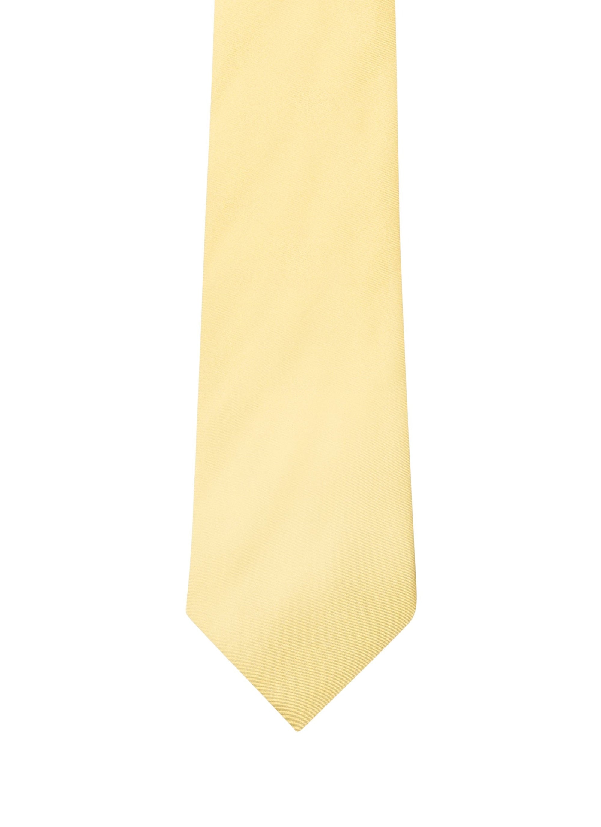Cravate en soie - Jaune Pâle