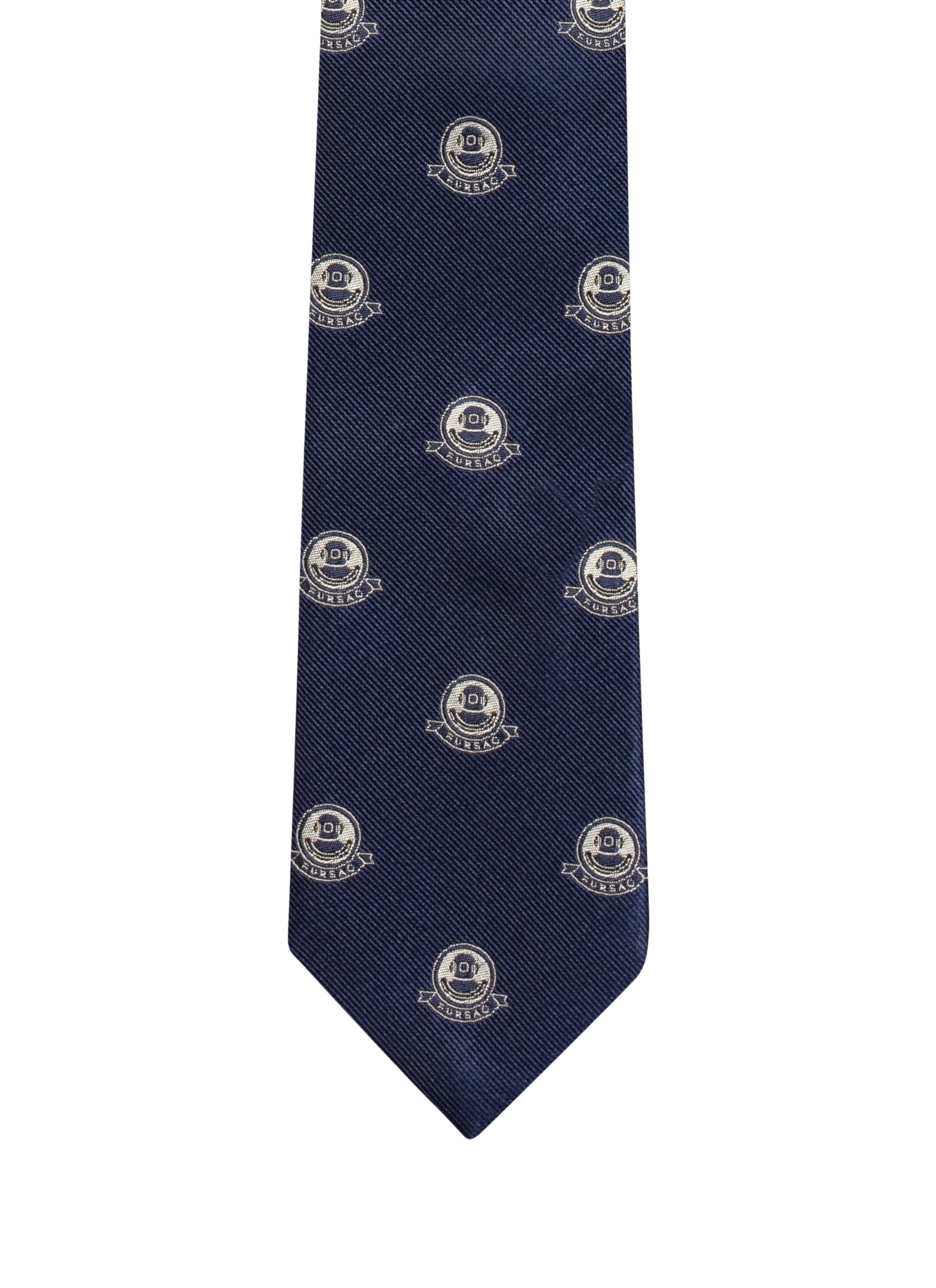 Jacquard silk tie - Navy