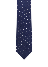 Silk pattern tie - Navy blue