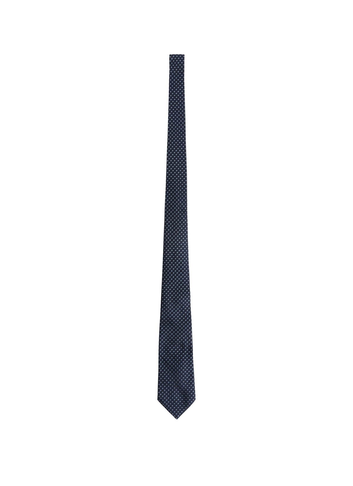 Floral silk jacquard tie - Sky blue