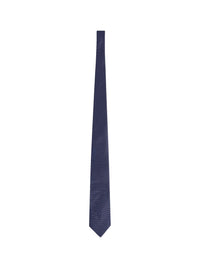 Patterned silk satin tie - Light Blue