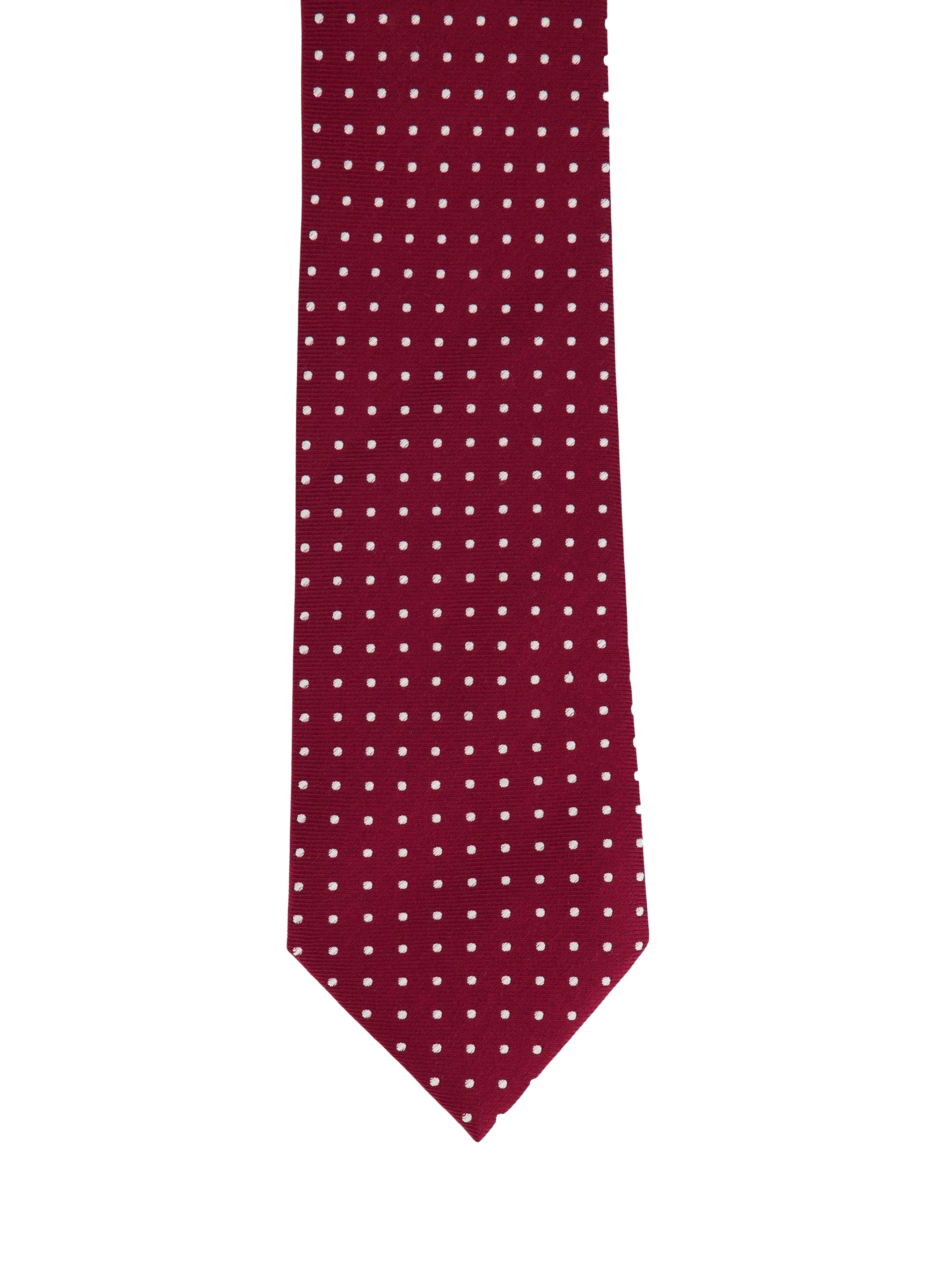 Silk polka dot tie - Bordeaux
