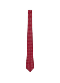 Silk polka dot tie - Bordeaux
