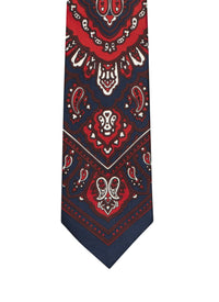 Cravate imprimée en soie - Rubis