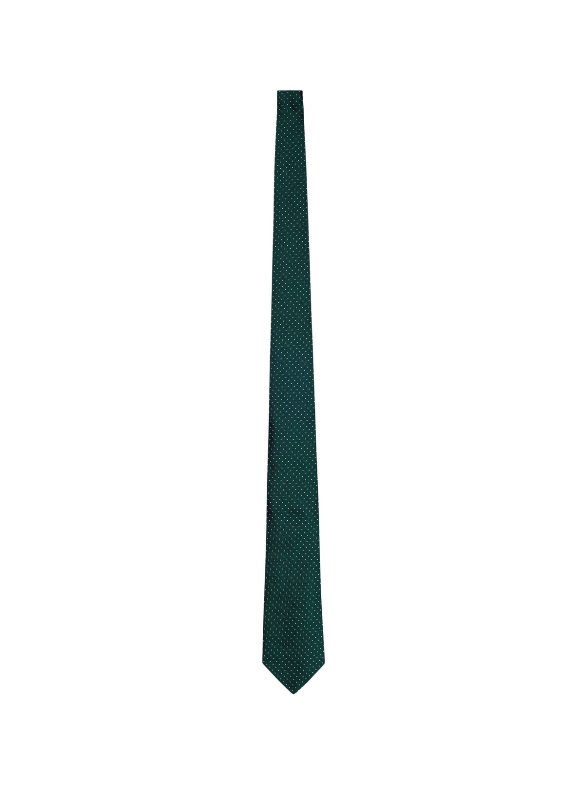Silk polka-dot tie - Bottle Green