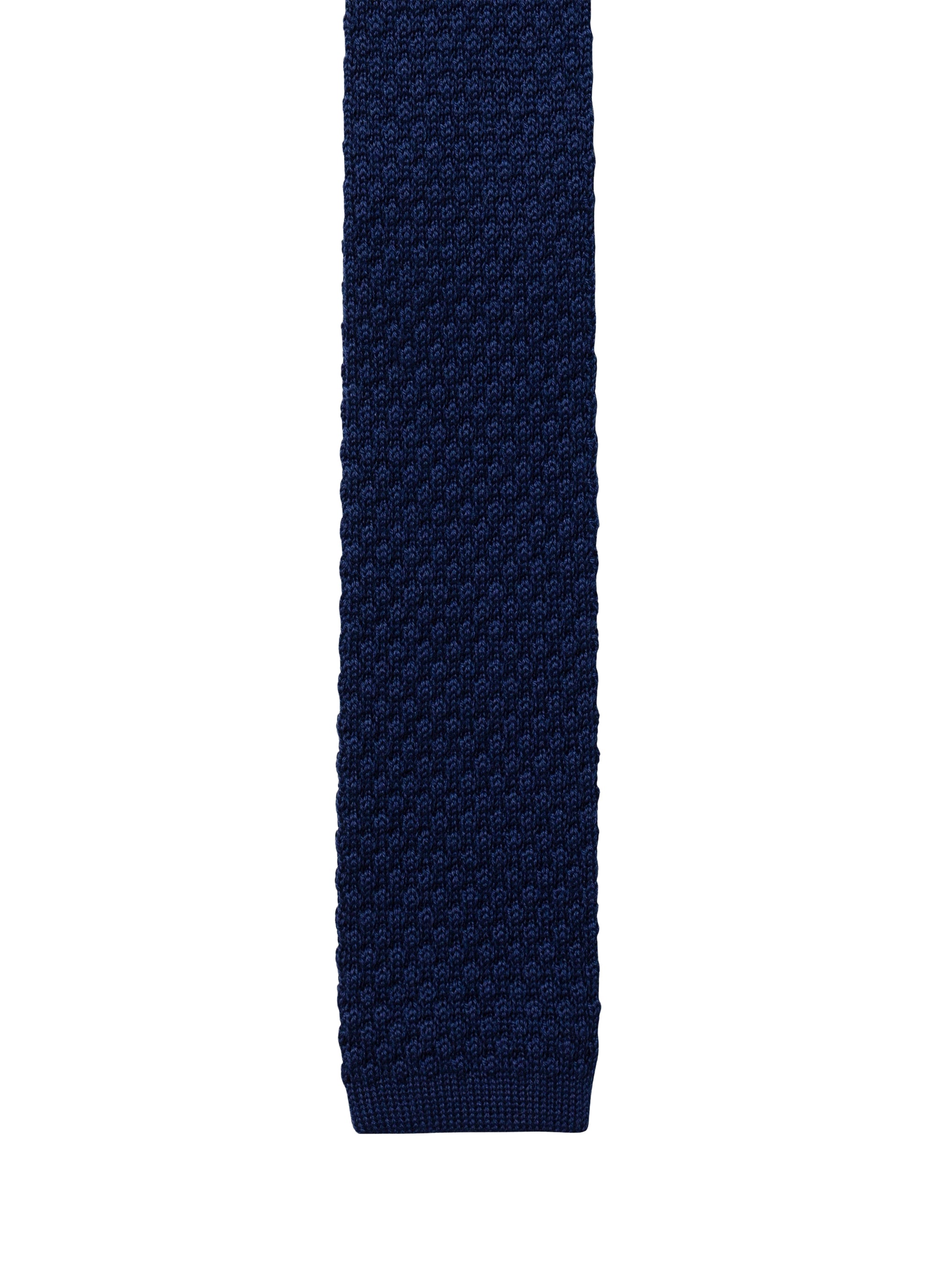 Wool knitted tie - Navy