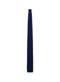 Wool knitted tie - Navy