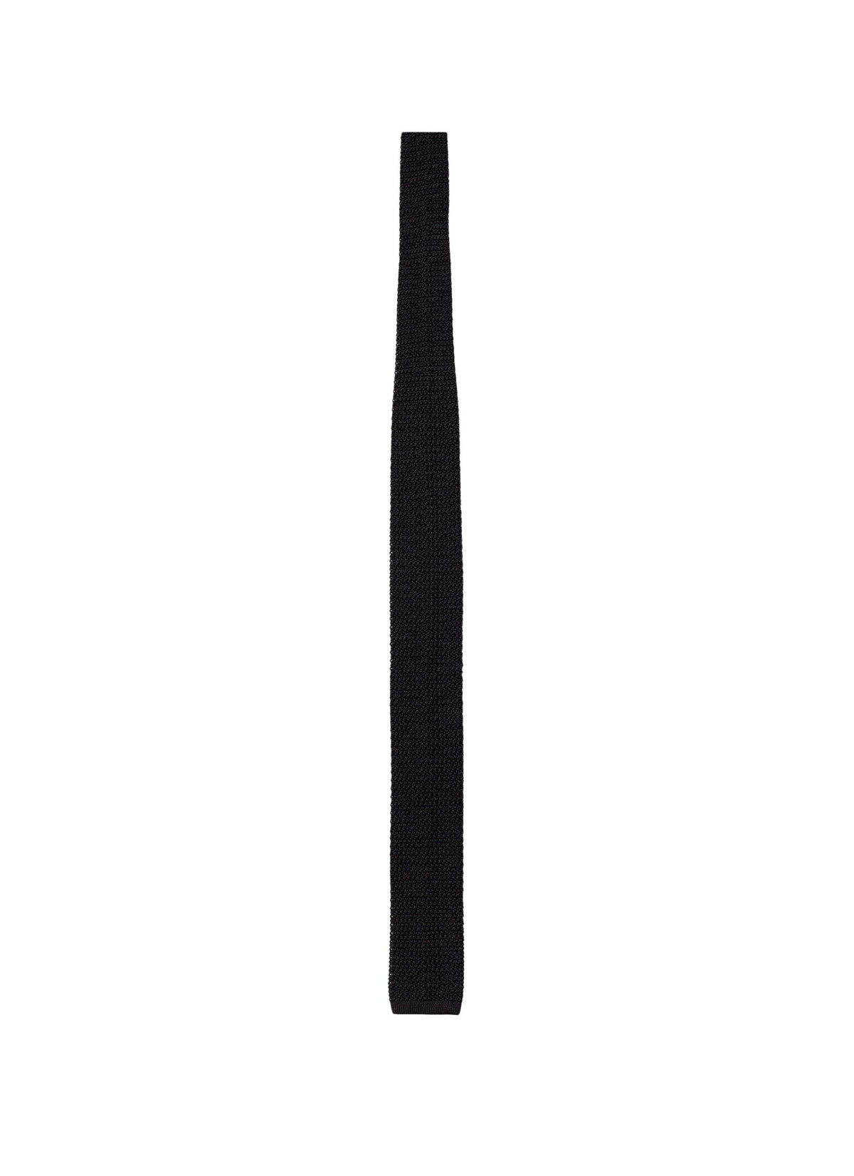 Cravate en tricot de soie - Noir