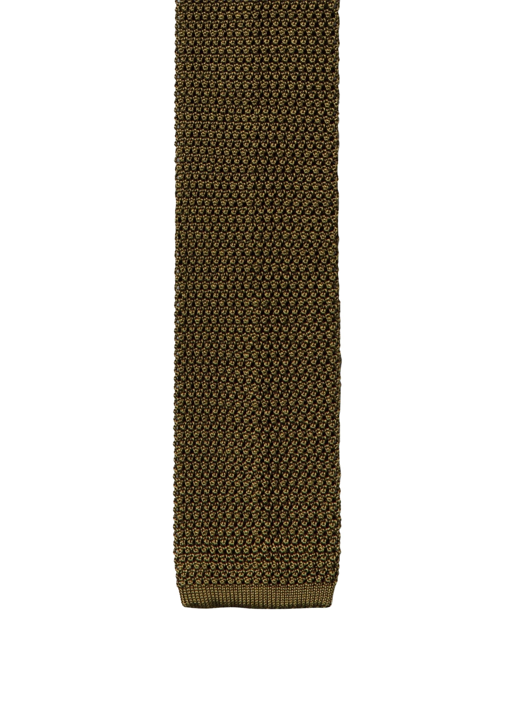 Silk knit tie - Olive green