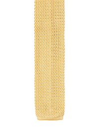 Cravate tricotée en soie - Vanille