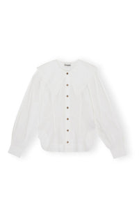 Chemise à col avec volants - Bright White
