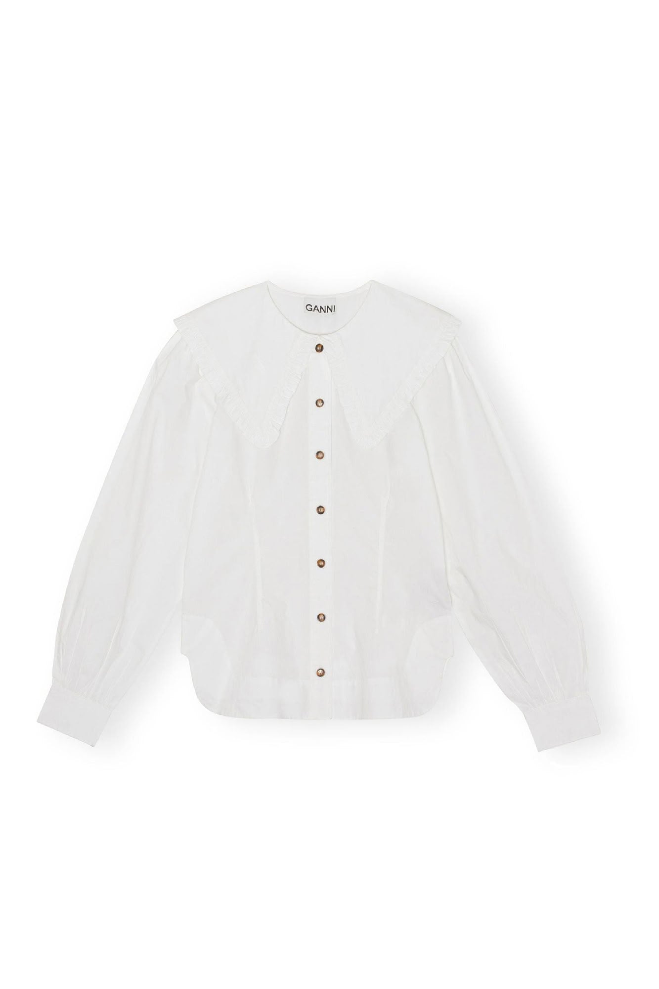 Chemise à col avec volants - Bright White