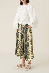 Blouse dos nu en broderie anglaise - Bright White