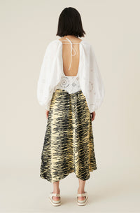 Blouse dos nu en broderie anglaise - Bright White