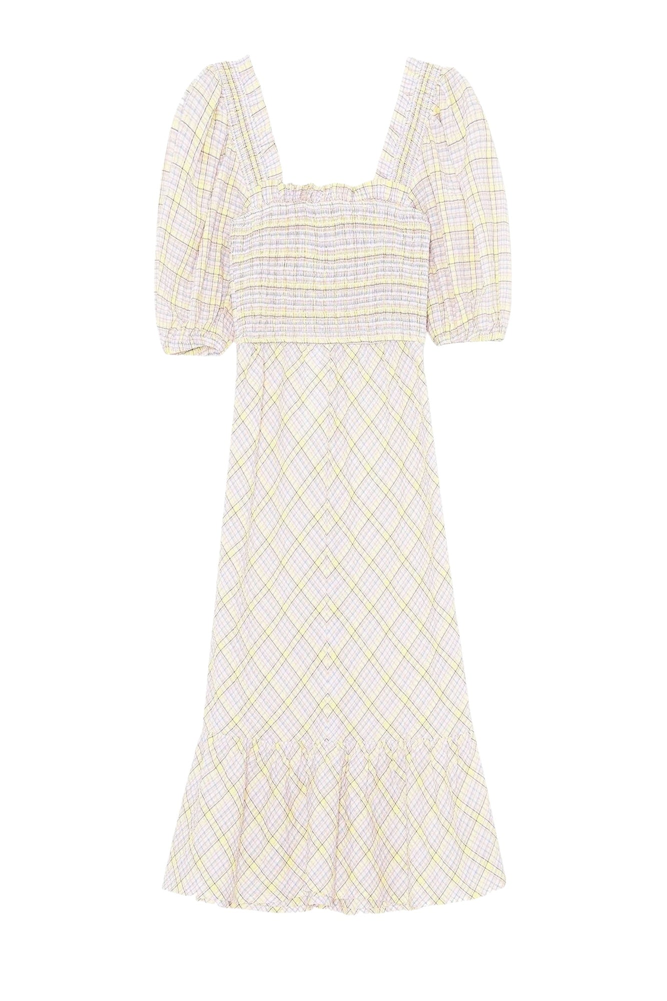 Robe midi imprimée bio en coton - Multicolour