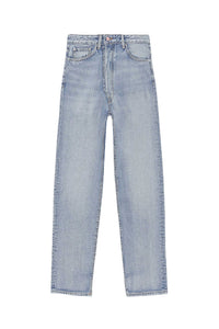 Pantalon Figni taille basse en denim - Light Blue Vintage