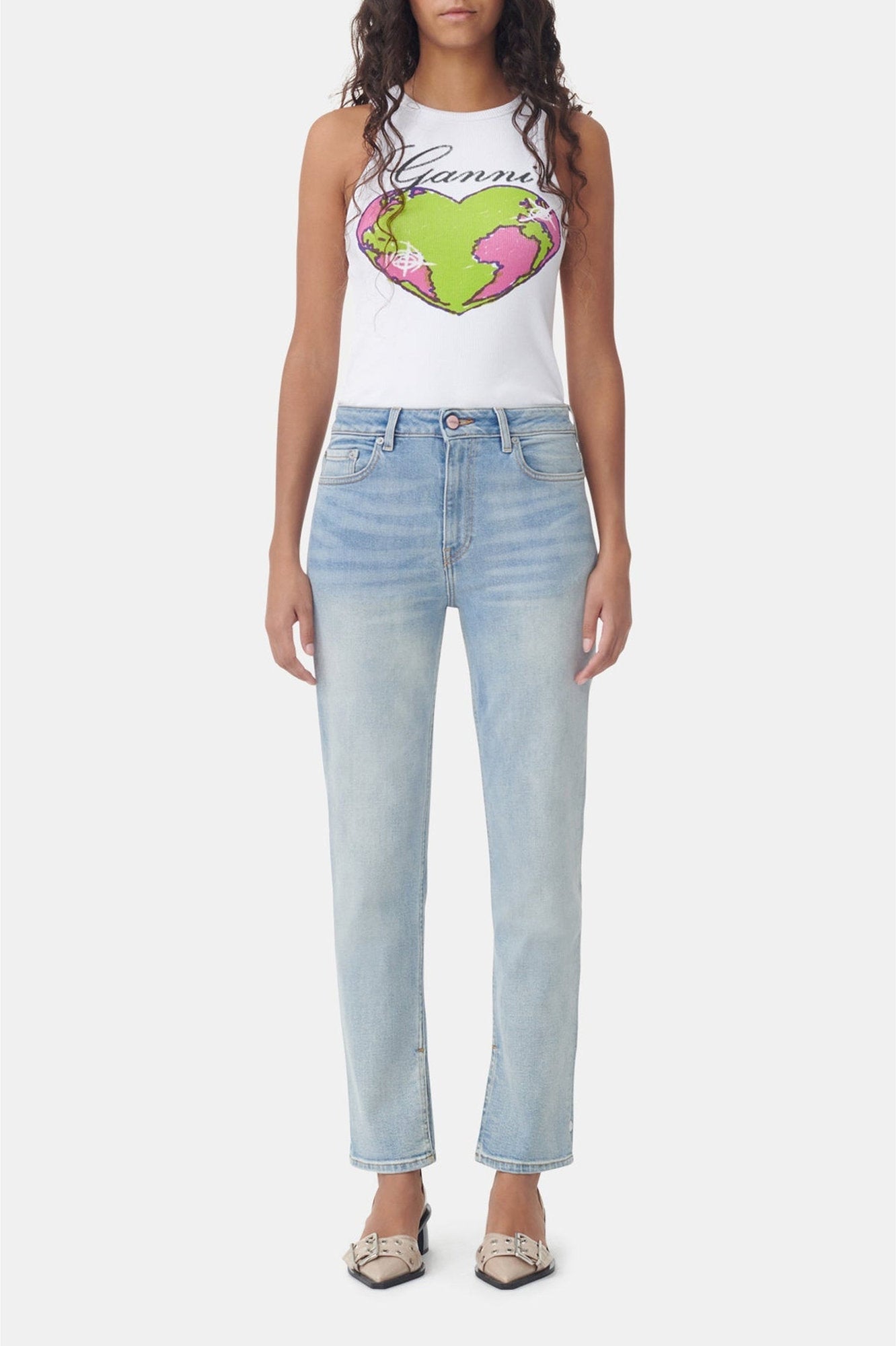 Beksi trousers with denim pockets - Light Blue Vintage