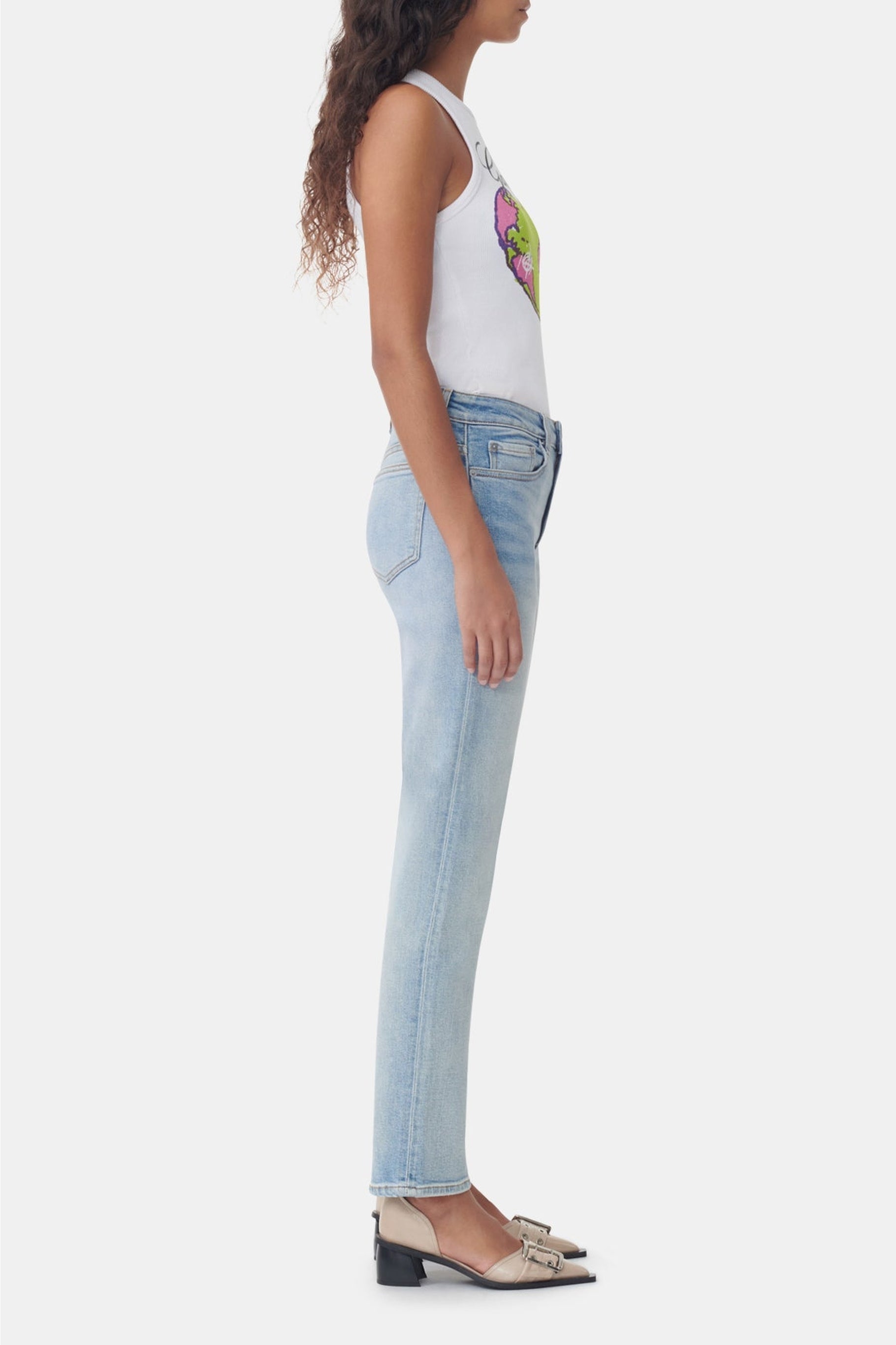 Beksi trousers with denim pockets - Light Blue Vintage