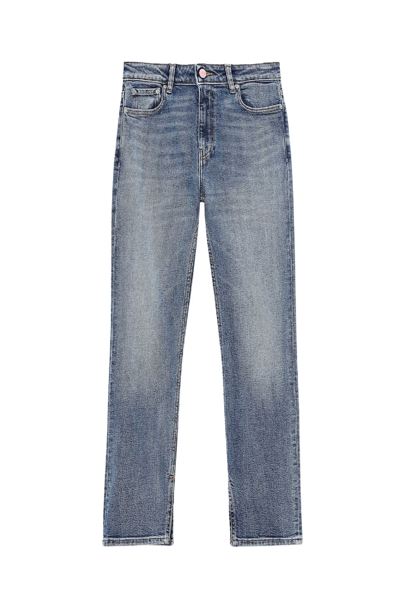 Pantalon taille haute Cutye en denim - Mid Blue Vintage