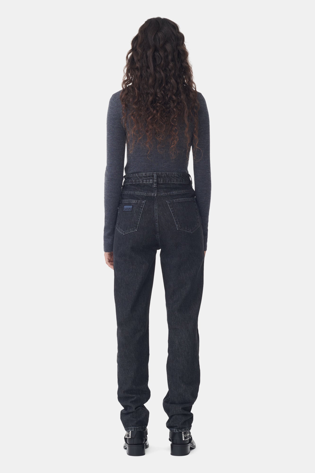 Pantalon Swigy en denim - Black & White Stone