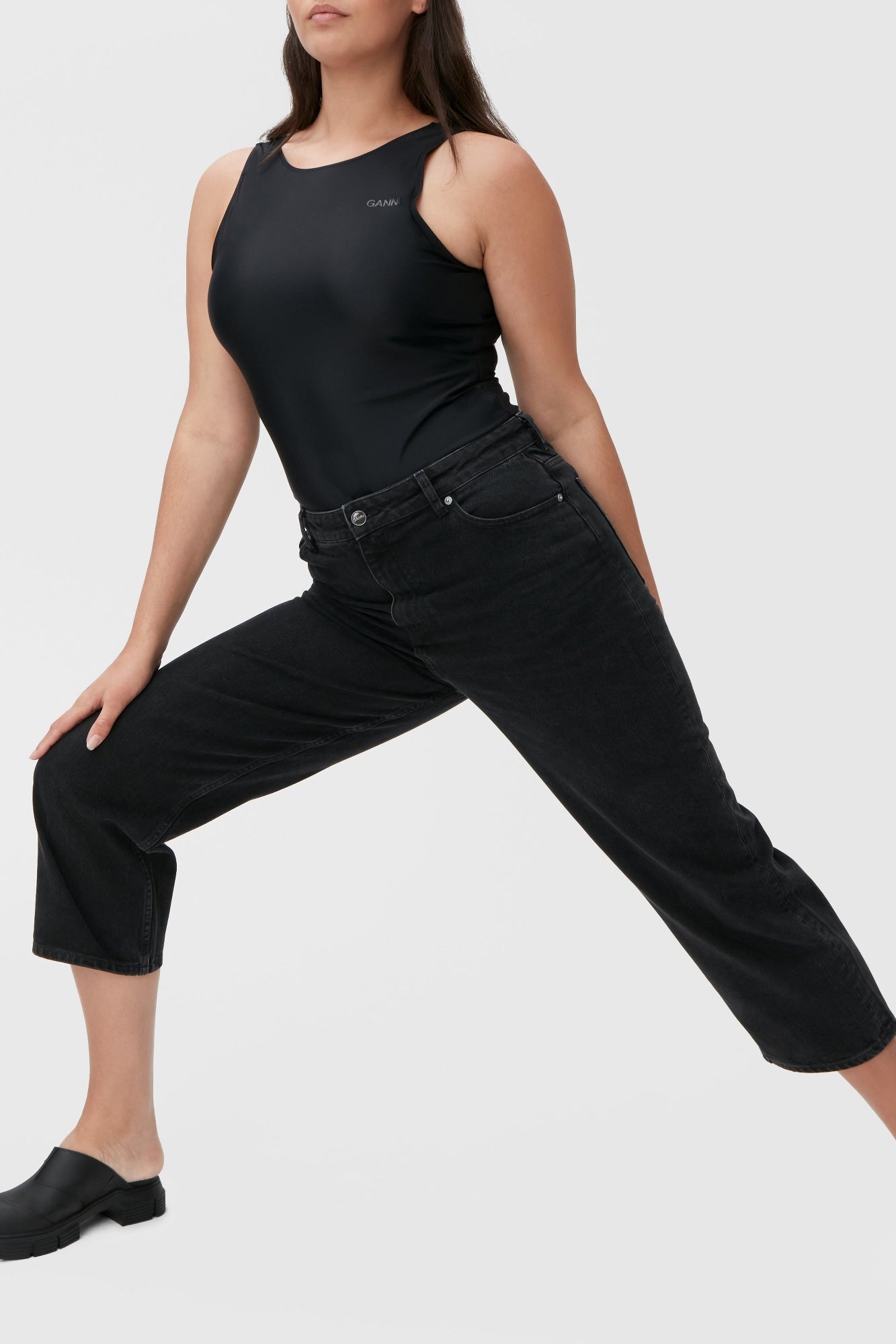 Denim trousers - Washed Black