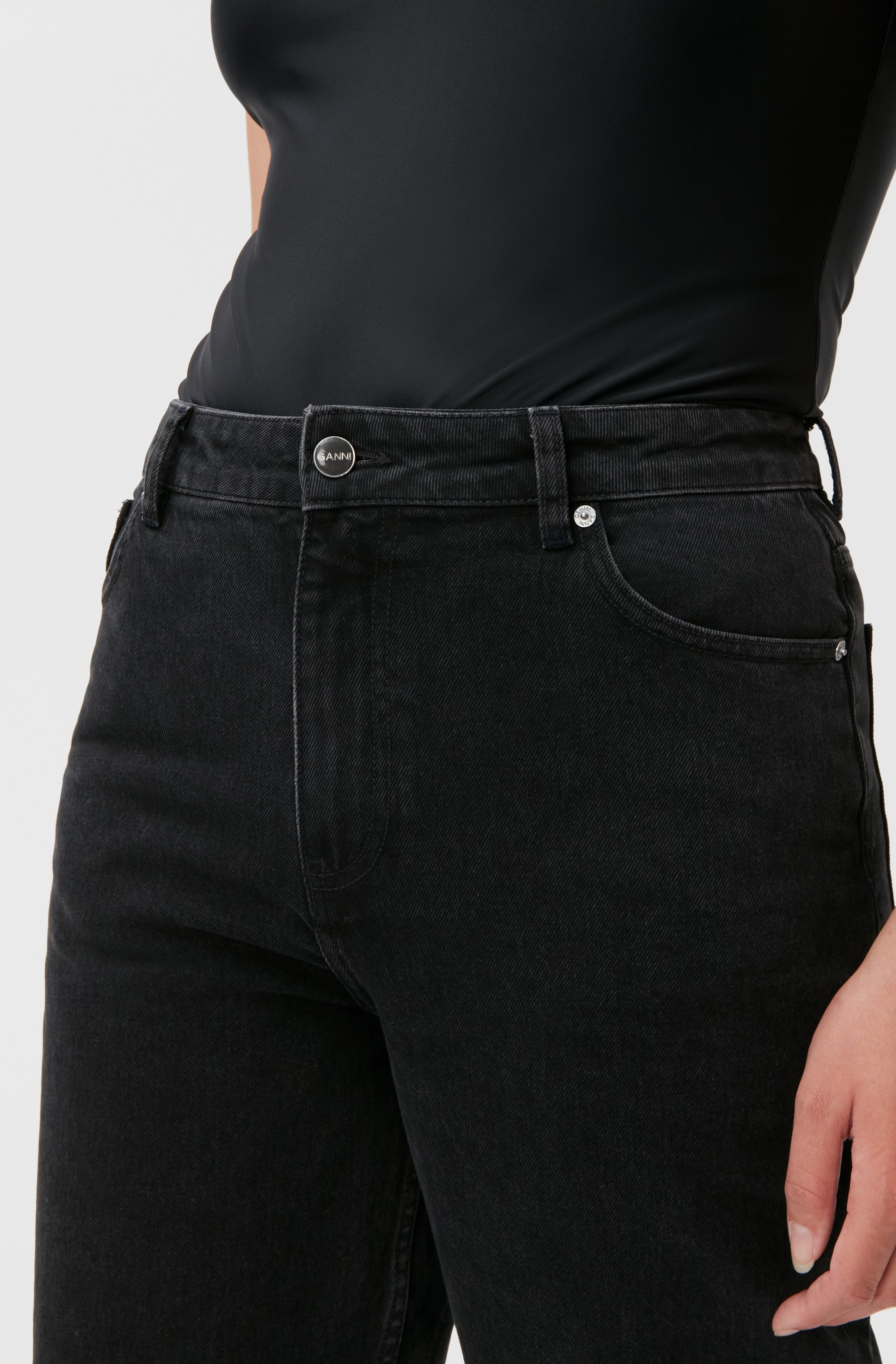 Denim trousers - Washed Black