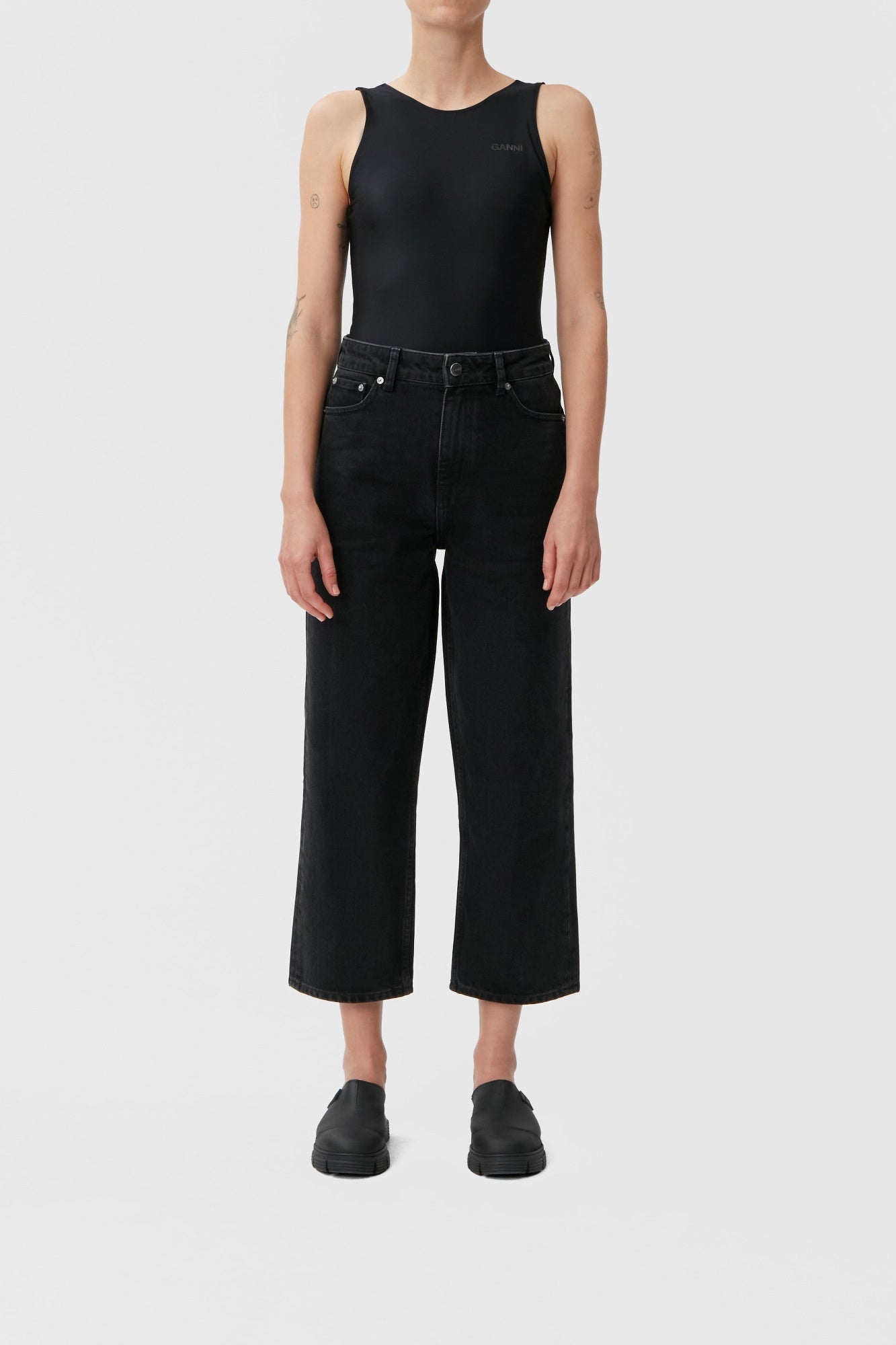 Denim trousers - Washed Black
