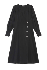 Midi wrap dress - Black