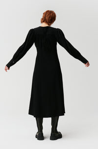 Midi wrap dress - Black