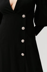 Midi wrap dress - Black