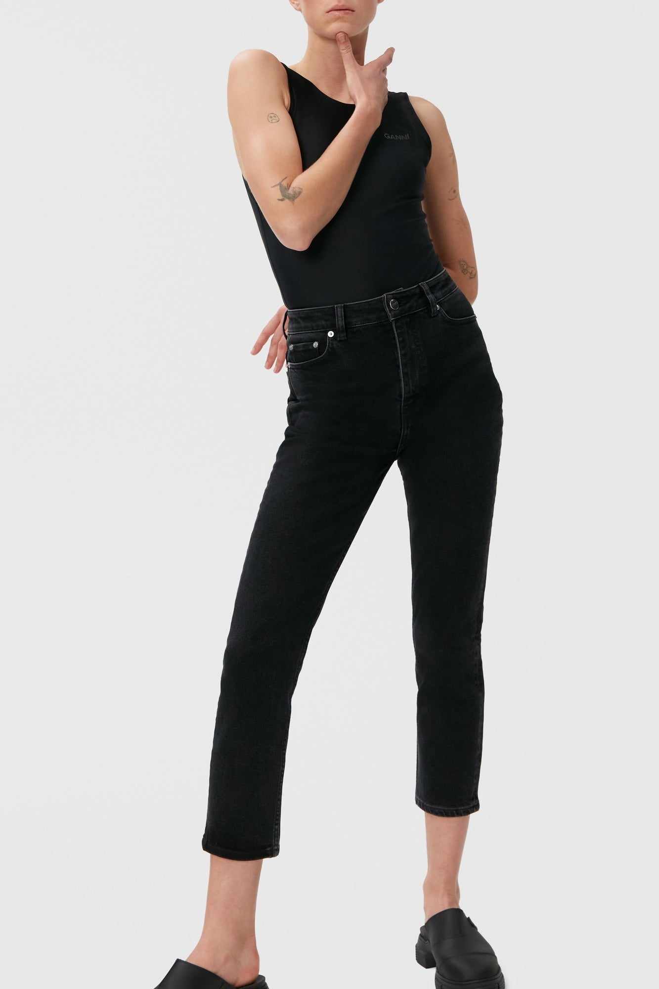 Pantalon Cutye en denim - Washed Black