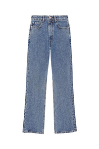 Pantalon taille haute Betzy en denim - Mid Blue Stone