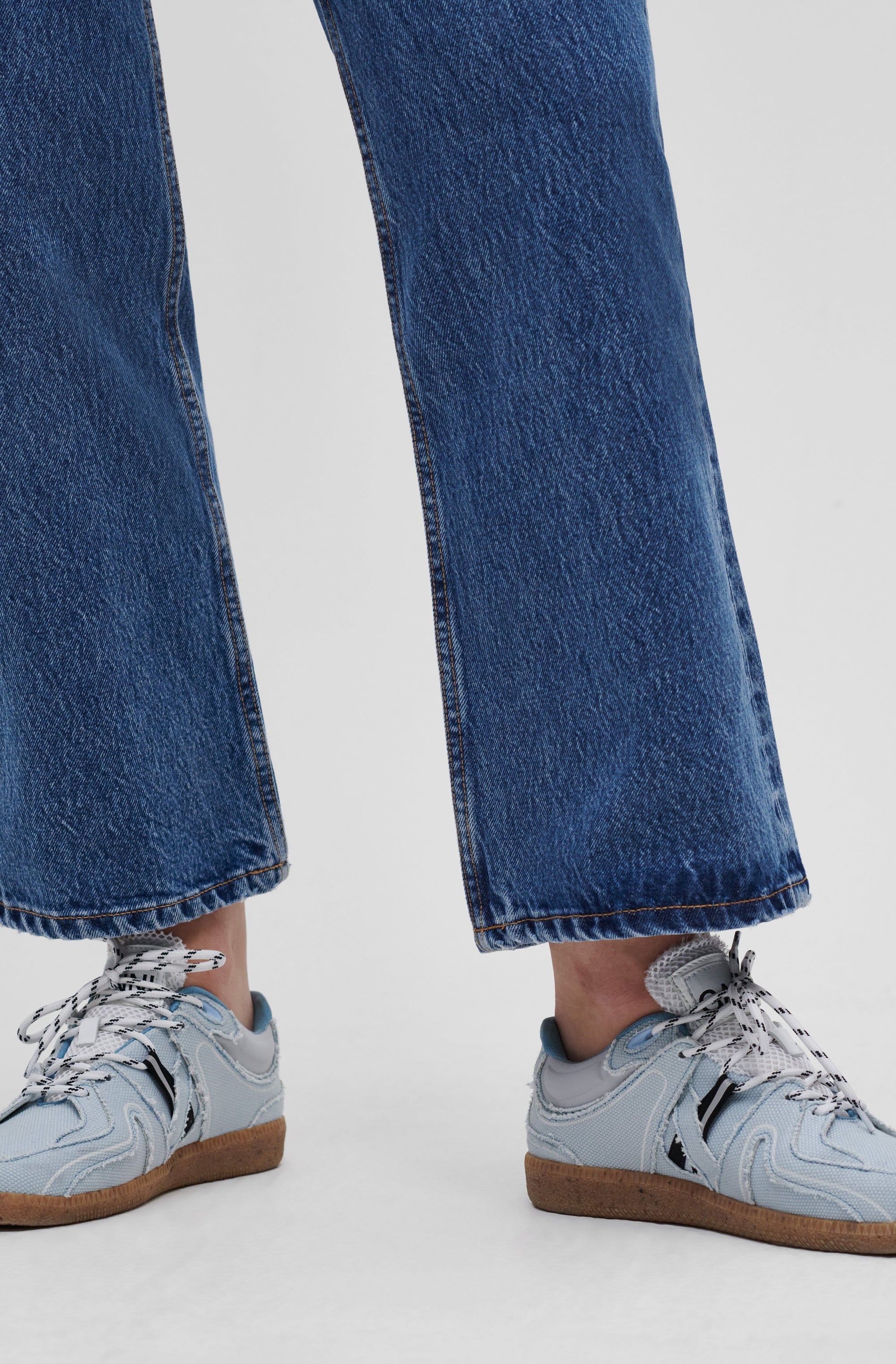 Pantalon taille haute Betzy en denim - Mid Blue Stone